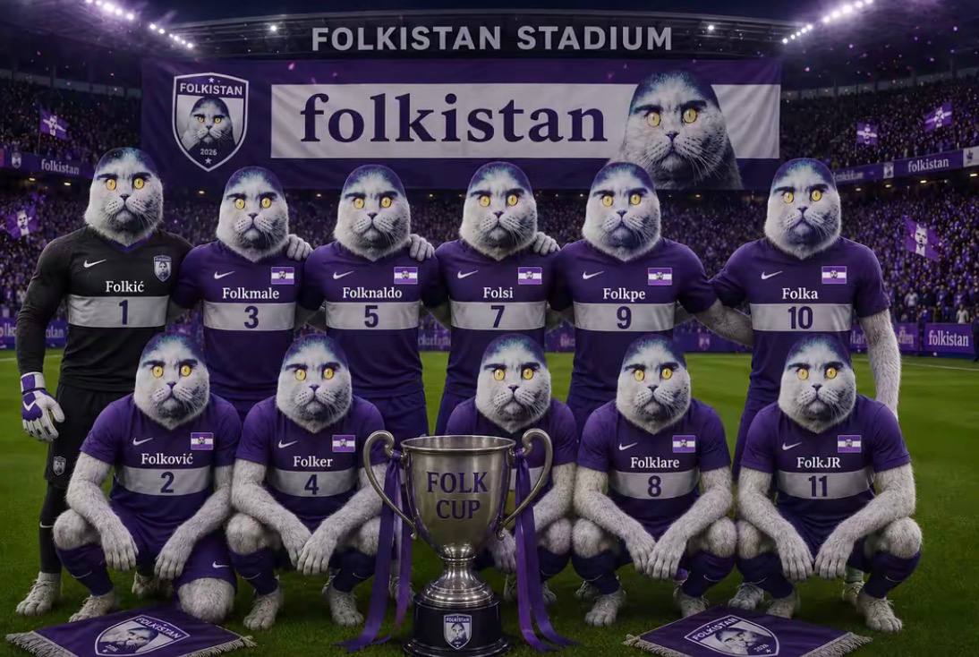 Folkistan team holding the Folk Cup