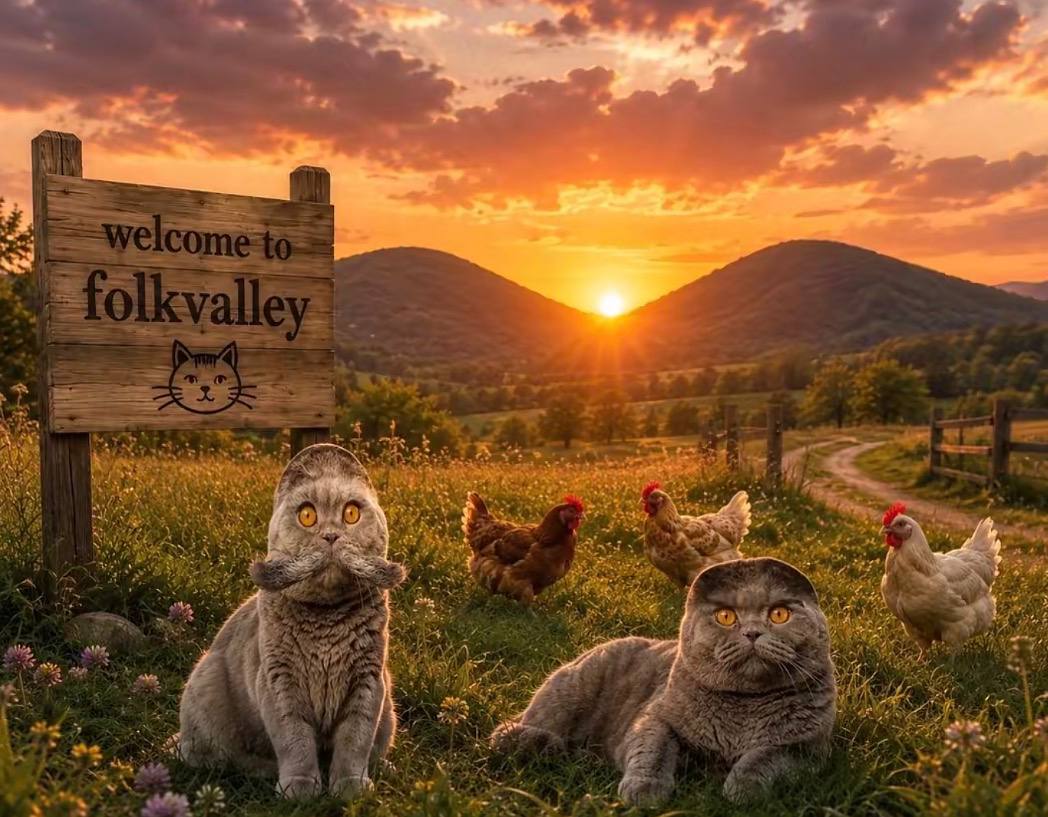 Welcome to Folk Valley sign